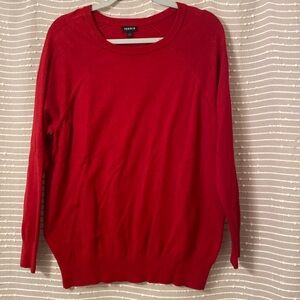 Everyday Soft Pullover Crew Sweater 1x Red .